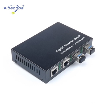 10/100/1000M adaptive media converter,2 SFP ports 2 Ethernet ports optic fiber switch,china supplier